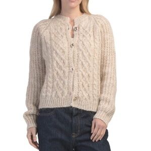 NWT Dimensione Maglia Made In Italy Mohair Wool Blend Sweater Cardigan